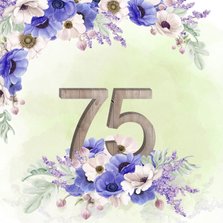 Uitnodiging 75 jaar paarse anemonen