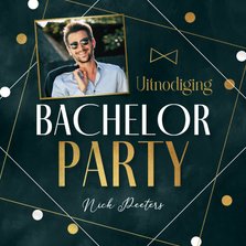 Uitnodiging bachelor party stijlvol grafisch confetti foto