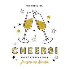 Uitnodiging borrel champagne en sterren