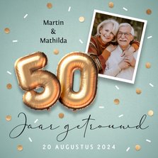 Uitnodiging jubileum 50 jaar ballonnen