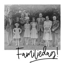 Uitnodiging jubileum Familiedag! fotokader met grote foto