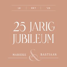Uitnodiging jubileum typografisch klassiek terra