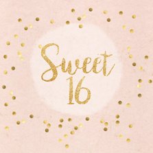 uitnodiging sweet 16 party confetti