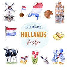 Uitnodiging verjaardag Holland thema