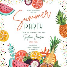 Uitnodiging voor een tropisch zomer feest