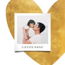 Vaderdagkaart gouden hart met foto