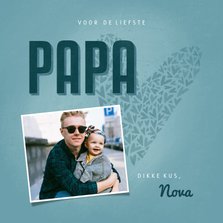Vaderdagkaart PAPA met hart, foto en naam