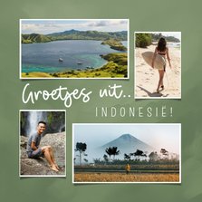 Vakantiekaart Indonesie fotocollage met 'groetjes uit'