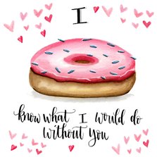 Valentijnskaart Donut