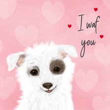 Valentijnskaart met hondje