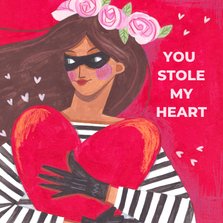 Valentijnskaart 'You Stole my Heart' illustratie