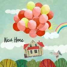 Verhuisbericht huis aan ballonnen
