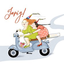 Verjaardag - dames op de scooter