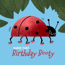 Verjaardagskaart birthday booty ladybug