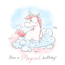 Verjaardagskaart Eenhoorn - Have a magical birthday!