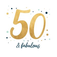 Verjaardagskaart fabulous fifty