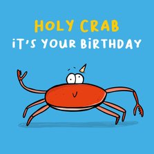 Verjaardagskaart Holy Crab illustratie