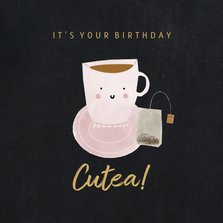 Verjaardagskaart it's your birthday cutea krijtbord