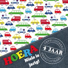 Verjaardagskaart Jongen Cars