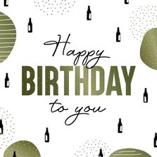 Verjaardagskaart met biertjes happy birthday to you