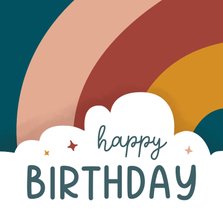 Verjaardagskaart met wolk en regenboog
