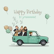 Verjaardagskaart Mini pick-up