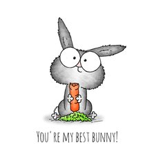 vriendschap kaart konijntje - You're my best bunny