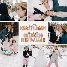 Vrolijk kerstkaartje met fotocollage kleurrijk