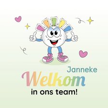 Wenskaartje welkom in ons team