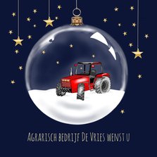 Zakelijke kerst - Kerstbal met tractor