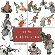 Zakelijke kerstkaart collage Anton Pieck