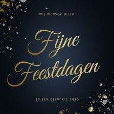 Zakelijke kerstkaart Fijne Feestdagen klassiek met sterren