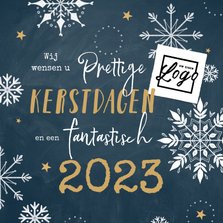Zakelijke kerstkaart sneeuwvlokjes hip 2023