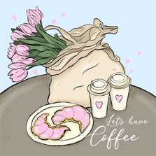 Zomaar kaart crompouce koffie tulpen