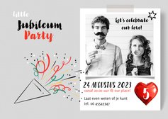Jubileum uitnodiging borrel party