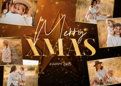 Kerst fotocollage sprankelend met ster