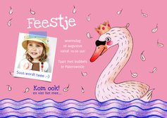 Kinderfeestje met zwaan voor 2-jarig meisje