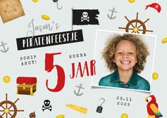 Kinderfeestje piraten thema foto feestje munten