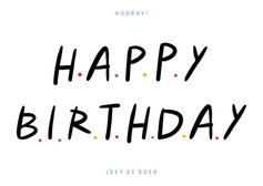 Leuke verjaardagskaart happy birthday letters puntjes