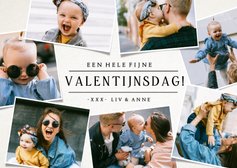Valentijnskaart fotocollage kaart met 7 eigen foto's
