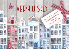 Verhuiskaart Hollands HUIS rood wit blauw