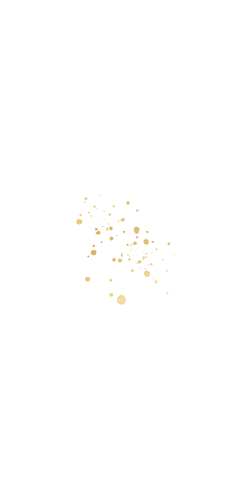 Communie menukaart wit met gouden spetters folie Achterkant