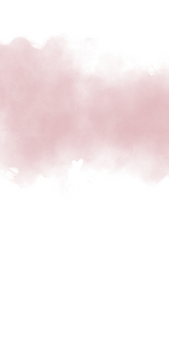 Geboortekaartje met roze waterverf en hartjes Achterkant