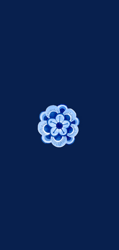 Menukaart Delfts blauw donker bloemen romantisch Achterkant