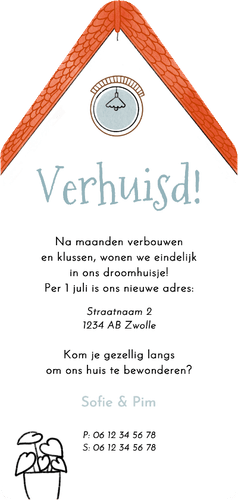 Verhuiskaart jaren 30 woning huisvorm  Achterkant
