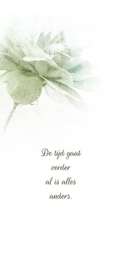 Bedankkaart rouw ochtend nevel bloem 2