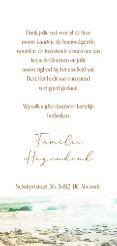 Bedankkaart strand zeezicht 3