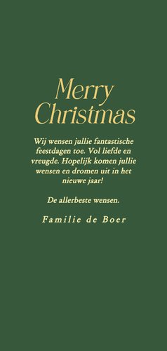 Chique kerstkaart met gouden fotokader van takjes 3