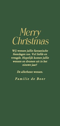 Chique kerstkaart met gouden fotokader van takjes 3