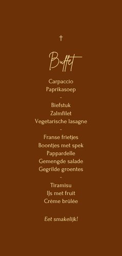 Communie menukaart stijlvol met grote foto en foliedruk 3